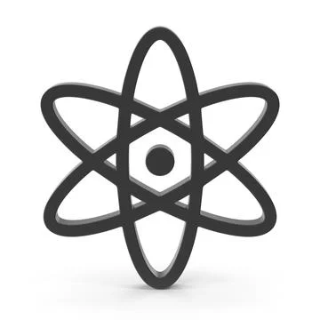 Atom symbol science and physics icon Stock Illustration
