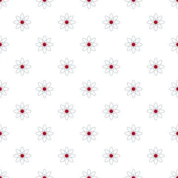 Atom symbols repeating creating science seamless background pattern Stockillustratie