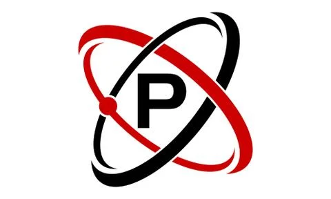 Atom Technology Initial P Illustrazione stock