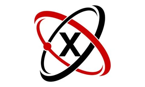 Atom Technology Initial X Illustrazione stock