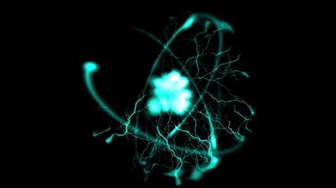 Atom under a microscope Stock Footage 31875781