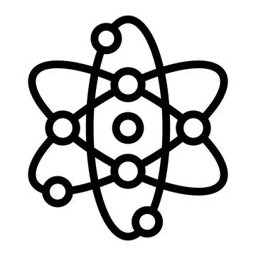 Atom Vector Icon Design Illustration Stock Illustration