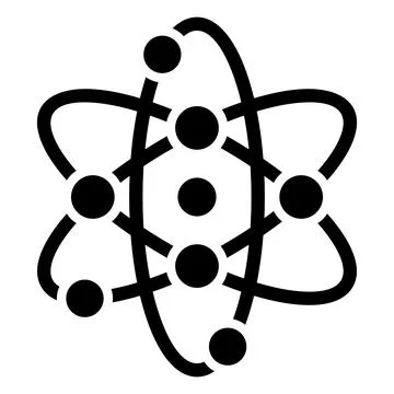 Atom Vector Icon Design Illustration Stock Illustration