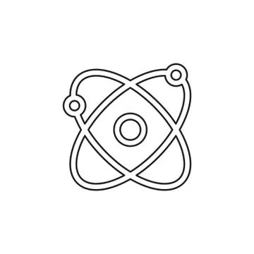 Atom vector icon Stock Illustration