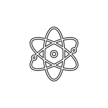 Atom vector icon Stock Illustration