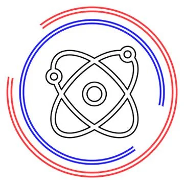 Atom vector icon Stock Illustration