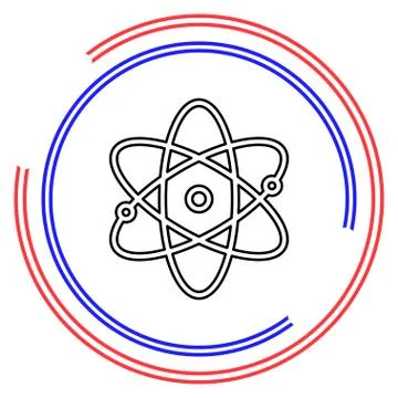 Atom vector icon Stock Illustration