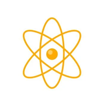 Atom Vector Illustration in Flat Style Design Stock-Illustration