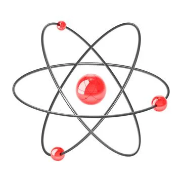 Atom vector illustration on white background Stock Illustration