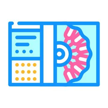 Atomic absorption spectrometer color icon vector illustration 스톡 일러스트