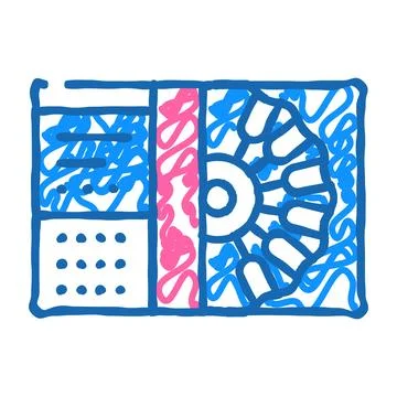 Atomic absorption spectrometer icon doodle illustration 스톡 일러스트