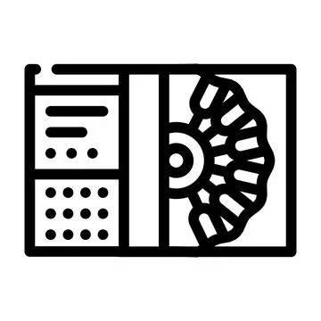 Atomic absorption spectrometer line icon vector illustration Stock Illustration