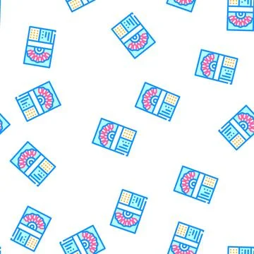 Atomic absorption spectrometer vector seamless pattern Stock Illustration