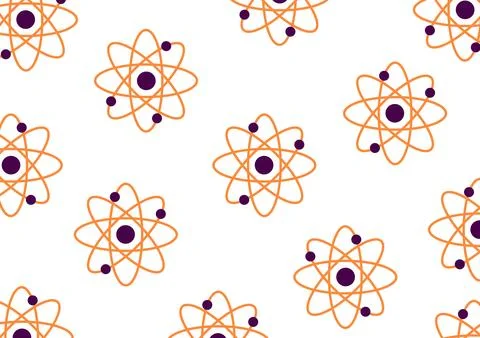 Atomic background on a white background Stock Illustration