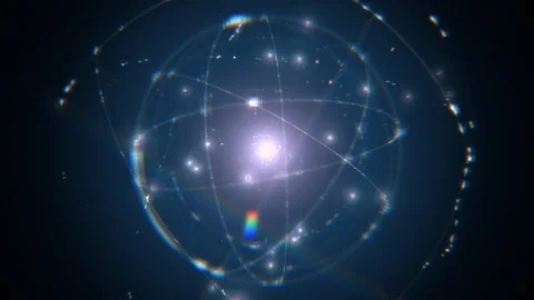 Atomic big radius light electrons blue 2997fps Vidéo 105090156