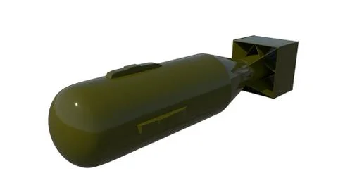 Atomic bomb. 3D rendering Stock Illustration