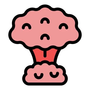 Atomic bomb exploding creating a mushroom cloud Stock Illustration