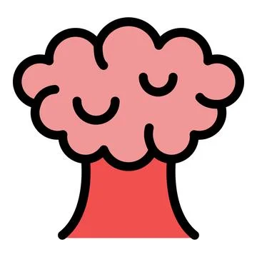 Atomic bomb exploding with mushroom cloud rising イラスト素材