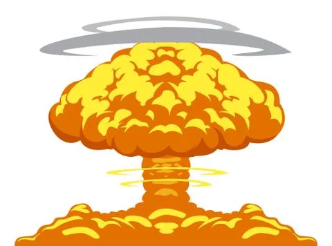 Atomic Bomb Explosion Stock Illustration