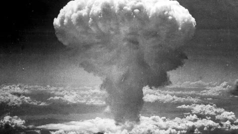 Atomic Bomb Fat Man Detonated over Nagasaki Japan 1945 Stock Footage 268607679