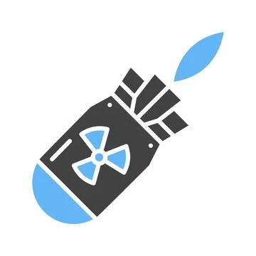 Atomic Bomb icon vector image. Stock Illustration