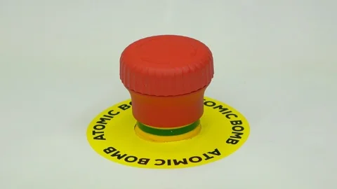 Atomic bomb launch button Stock Footage 115011727