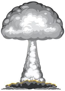 Atomic bomb mushroom cloud Illustrazione stock