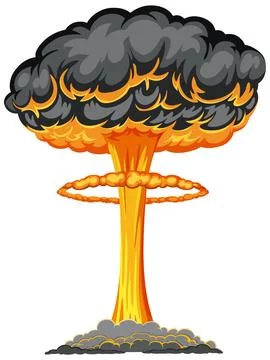 Atomic bomb mushroom cloud Stock Illustration