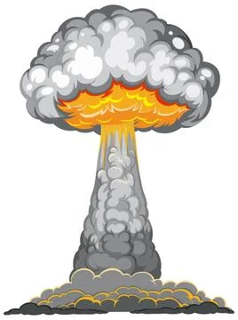Atomic bomb mushroom cloud Illustrazione stock