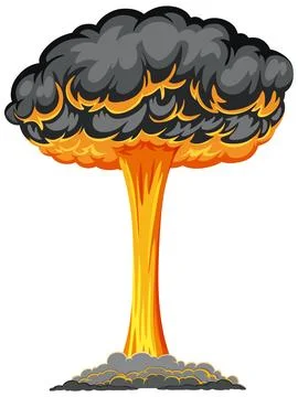 Atomic bomb mushroom cloud Illustrazione stock
