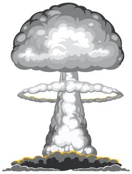 Atomic bomb mushroom cloud Illustrazione stock