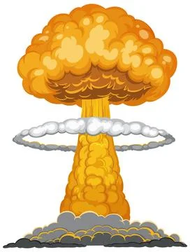 Atomic bomb mushroom cloud Illustrazione stock