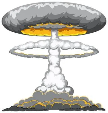 Atomic bomb mushroom cloud Illustrazione stock