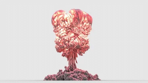 Atomic Bomb Nuclear Explosion Blast Stock Footage 144487331