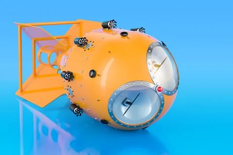 Atomic bomb, nuclear weapon on blue background, 3D rendering 스톡 일러스트