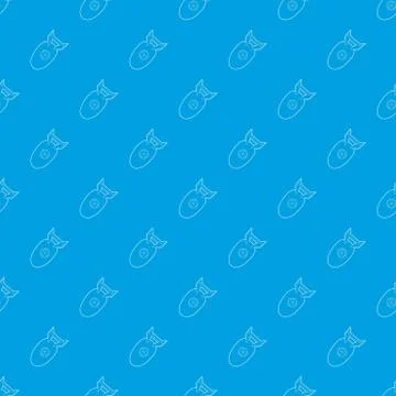 Atomic bomb pattern seamless blue Stock Illustration