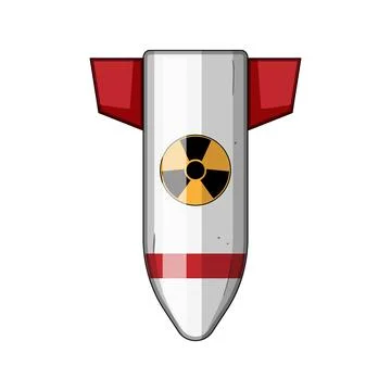 Atomic bomb representing nuclear weapon technology and global danger Stock Illustration