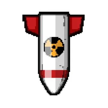 Atomic bomb representing nuclear weapon technology and global danger Stock Illustration