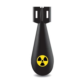 Atomic bomb symbol sign vector Illustrazione stock
