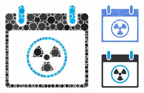Atomic Calendar Day Mosaic Icon of Round Dots イラスト素材