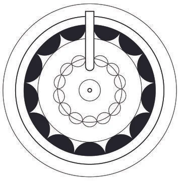 Atomic Core B Black Stock Illustration