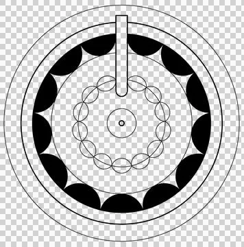 Atomic Core B Black Stock Illustration