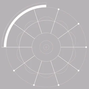 Atomic Core A White Stock Illustration