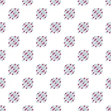 Atomic cube pattern seamless Stock Illustration