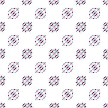 Atomic cube pattern seamless vector 스톡 일러스트