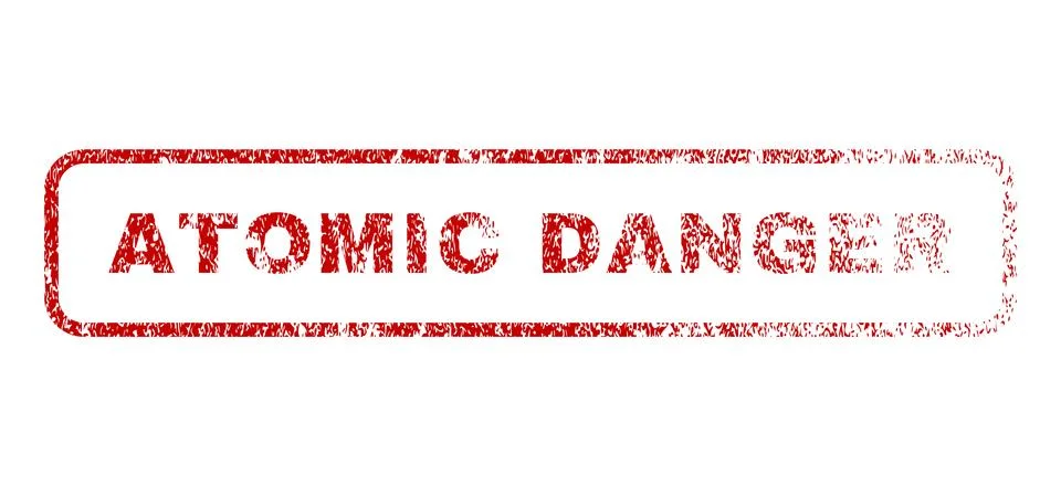 Atomic Danger Rubber Stamp Stock Illustration