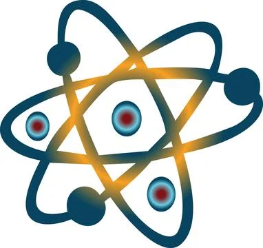 Atomic Energy Concept Logo Design Stock Illustration