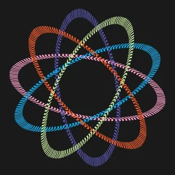 Atomic energy icon.Abstract background with round shapes 스톡 일러스트
