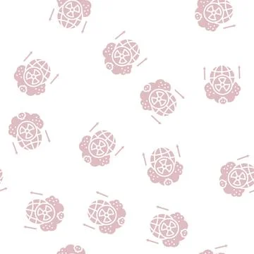 Atomic energy social problem glyph seamless pattern Stock Illustration