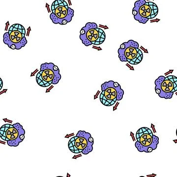 Atomic energy social problem vector seamless pattern Stock Illustration